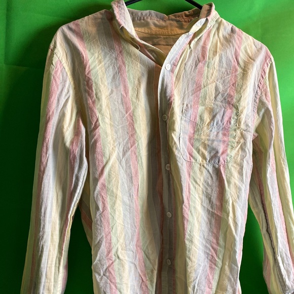 Band of Outsiders Pastel Striped Button Up, S - Picture 3 of 6